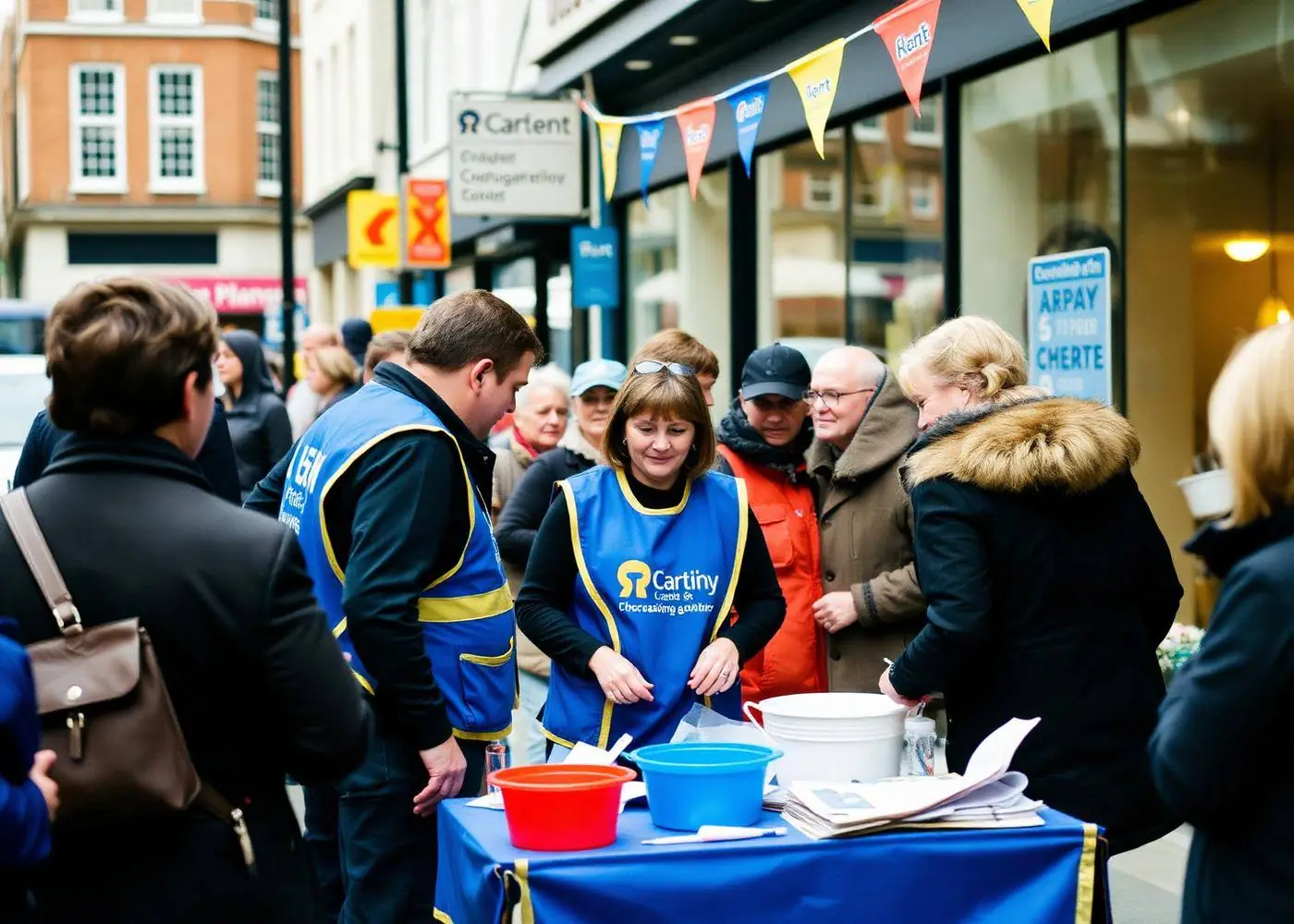 Collecting donations for local causes